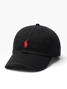 Polo by Ralph Lauren black Cap with Red Logo